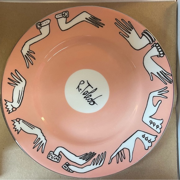 Vintage New Nordstrom Ruben Toledo Surrealist Cup and Saucer Set 1990s NIB - Picture 2 of 10